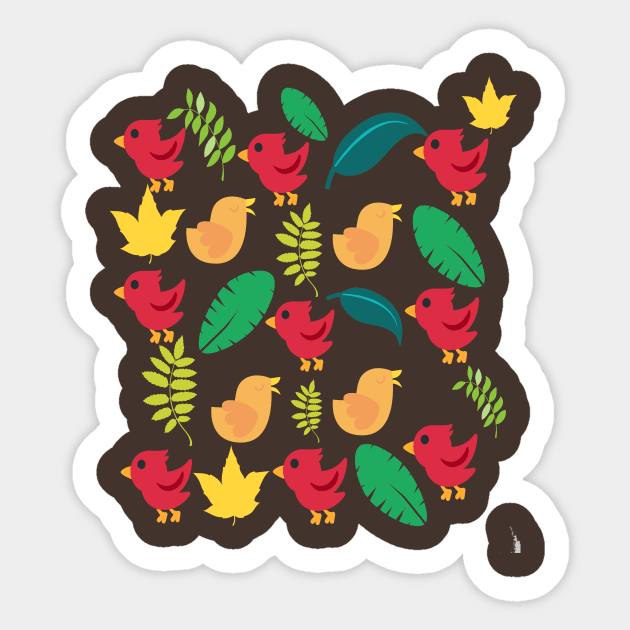 Birds in nature Sticker by creativeminds